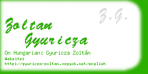zoltan gyuricza business card